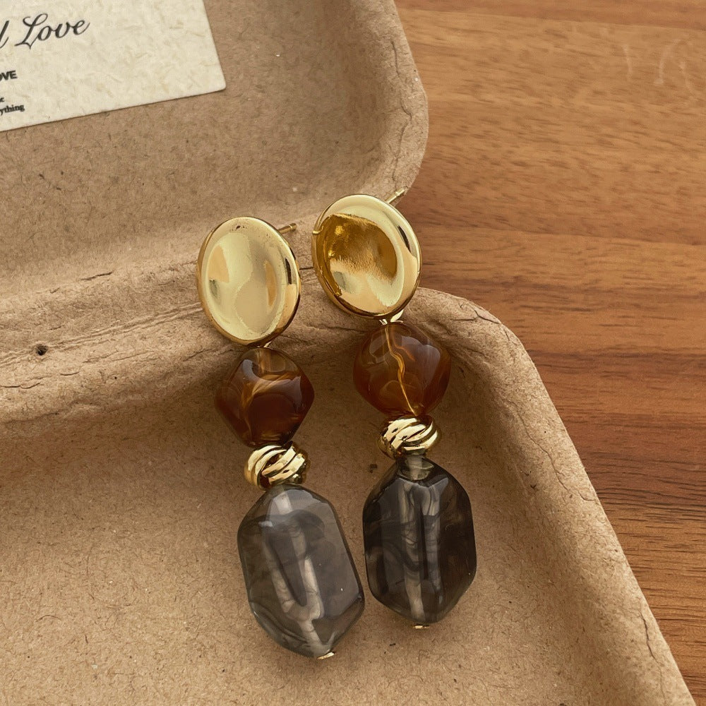Fine Irregular Resin Dangle Earrings — earrings, view 5