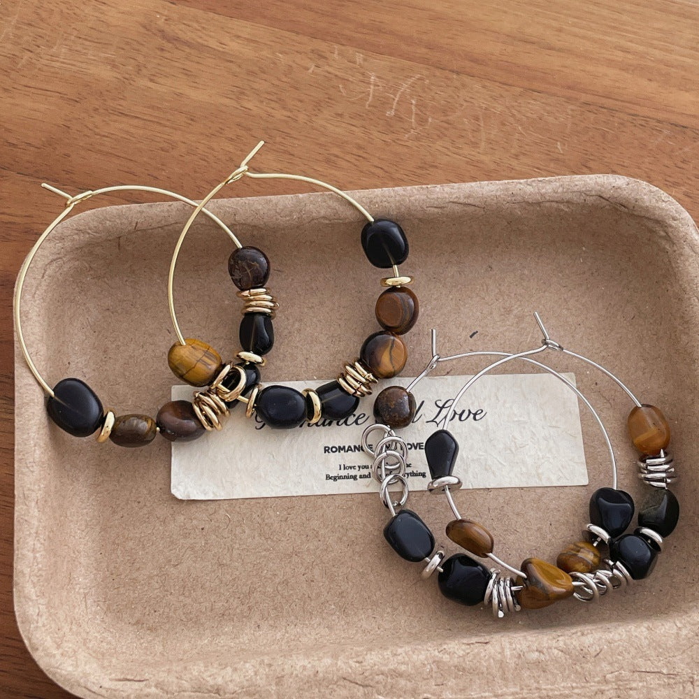 Round Circle Copper Hoops — earrings, view 2