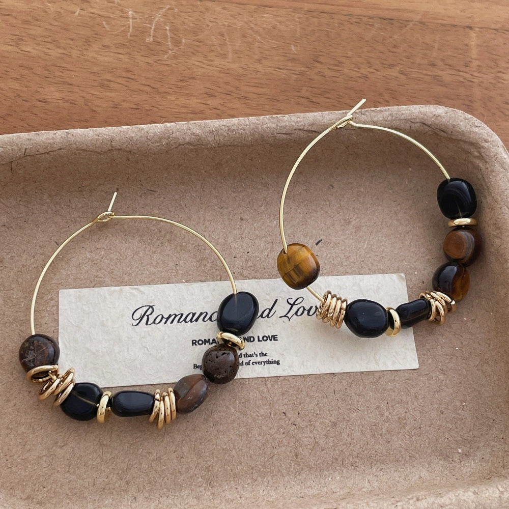 Round Circle Copper Hoops — earrings, view 3
