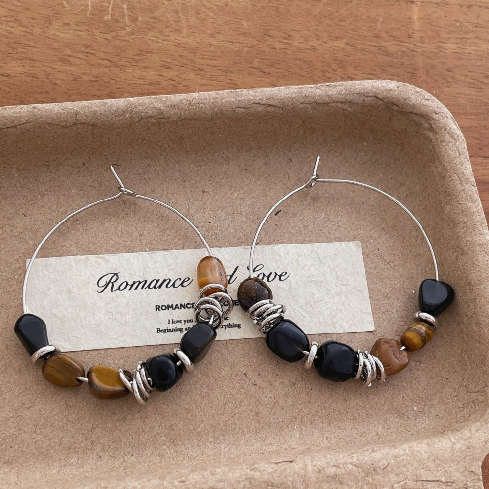 Round Circle Copper Hoops — earrings, view 4