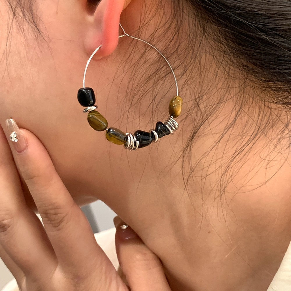 Round Circle Copper Hoops — earrings, view 5