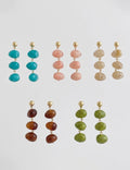Oval Resin Dangle Earrings — earrings