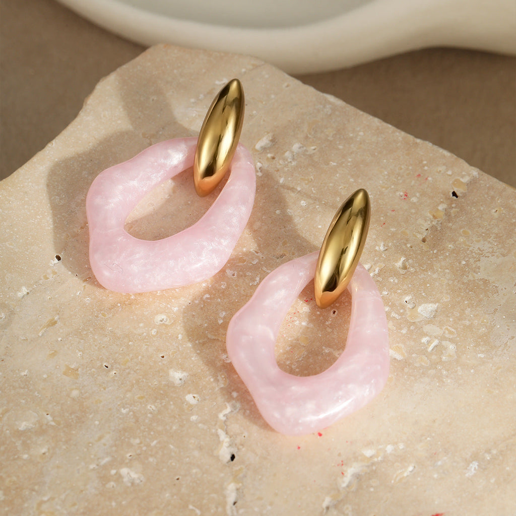 Irregular Resin Drop Earrings — earrings, view 3