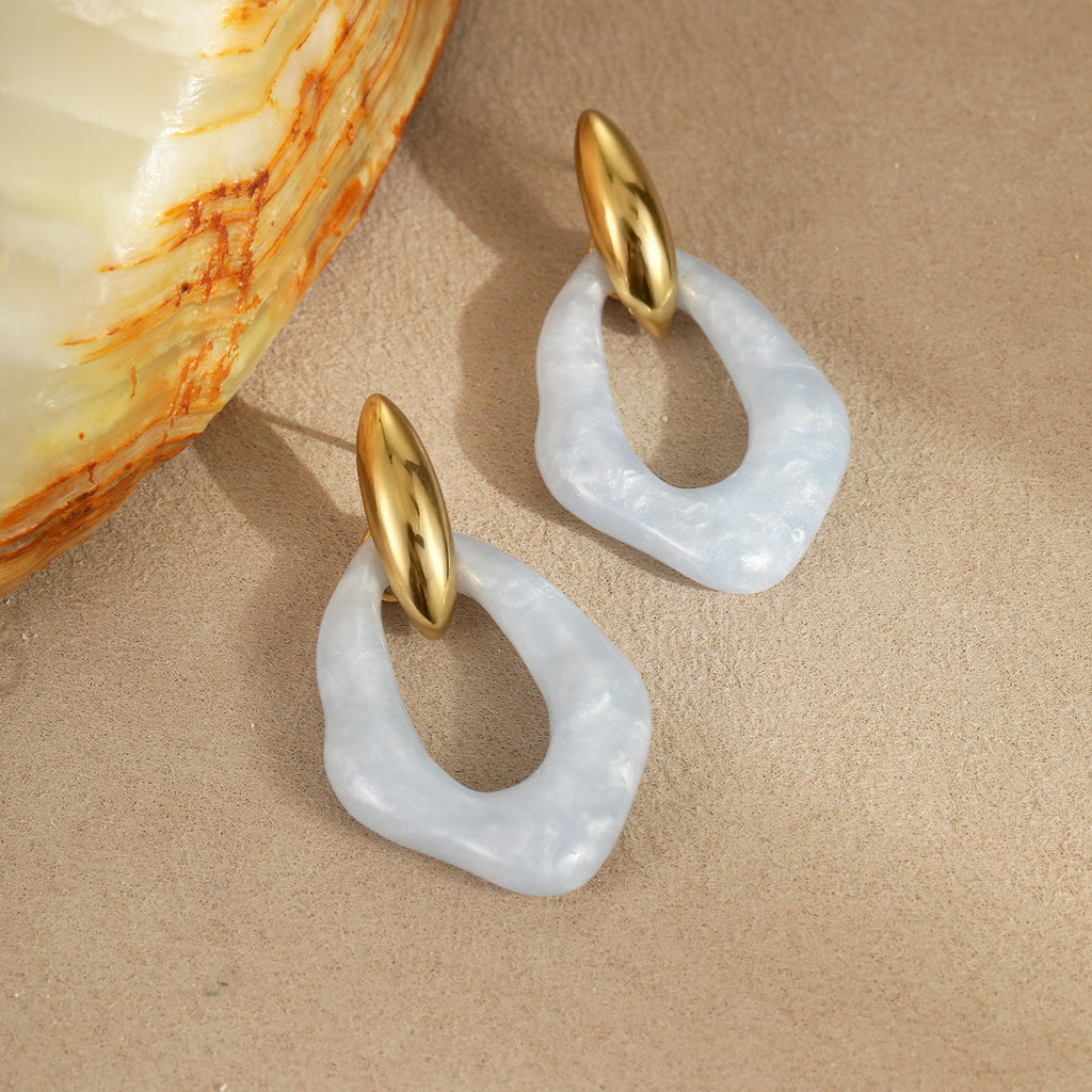 Irregular Resin Drop Earrings — earrings, view 6
