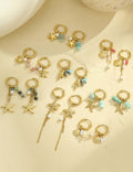 Starfish Shell Hoop Earrings — earrings