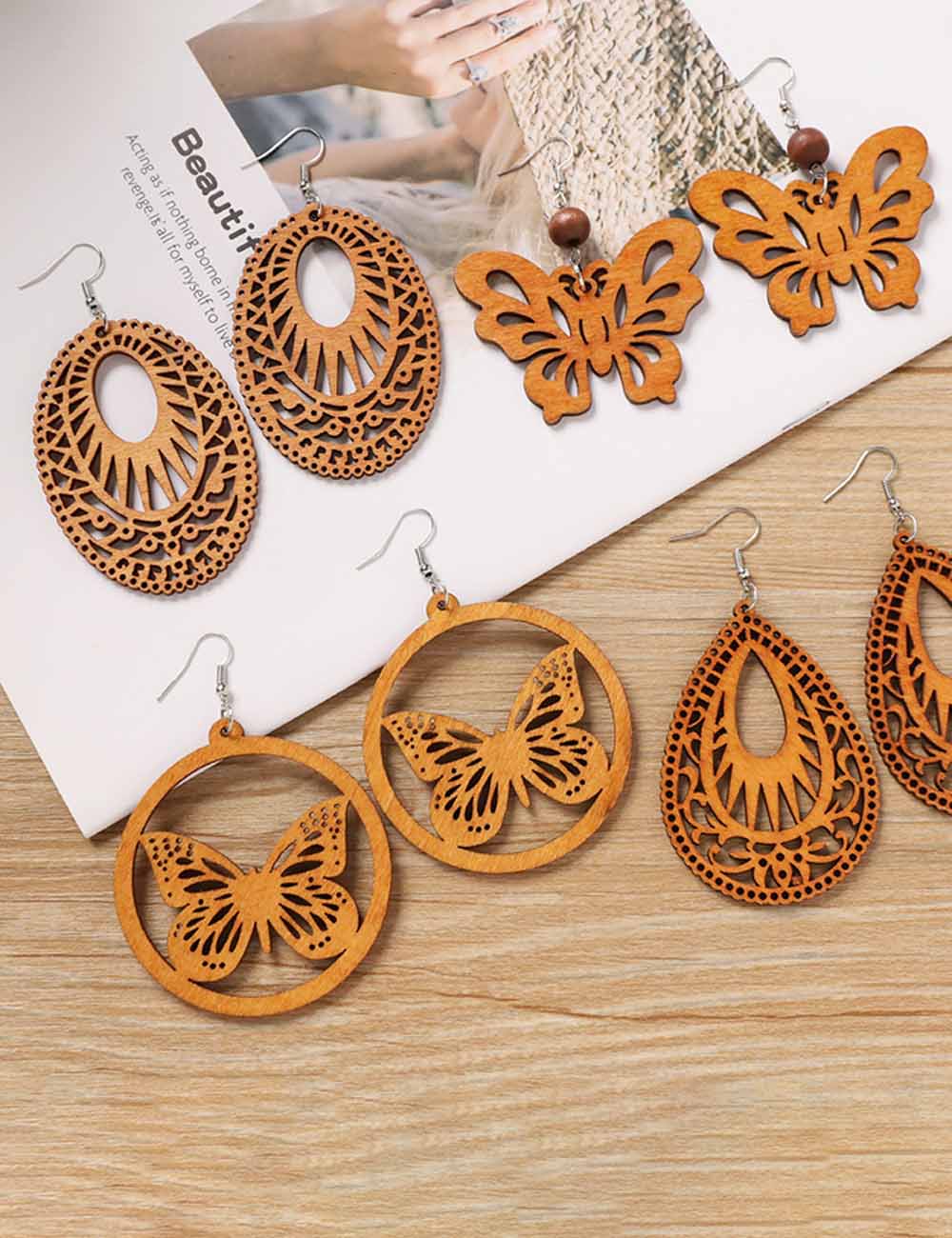 Hollow-Out Butterfly Earrings — earrings