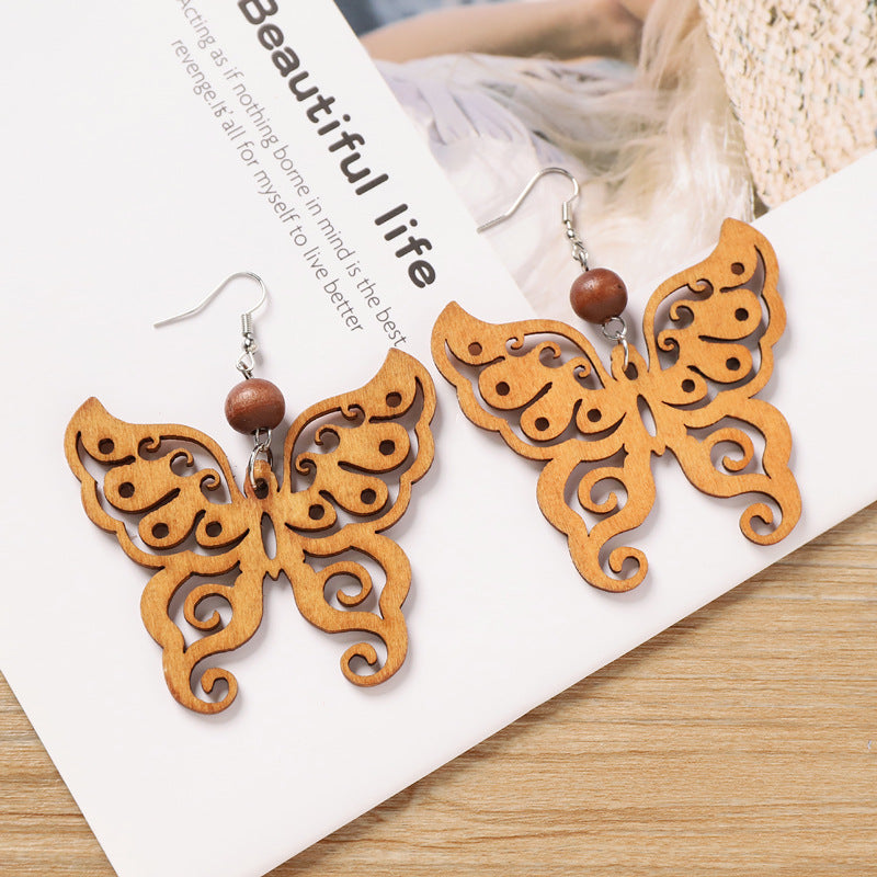 Hollow-Out Butterfly Earrings — earrings, view 2