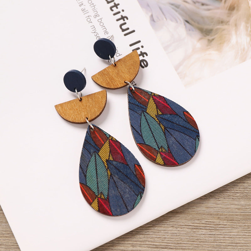 Ethnic Wood Tassel Earrings — earrings, view 5