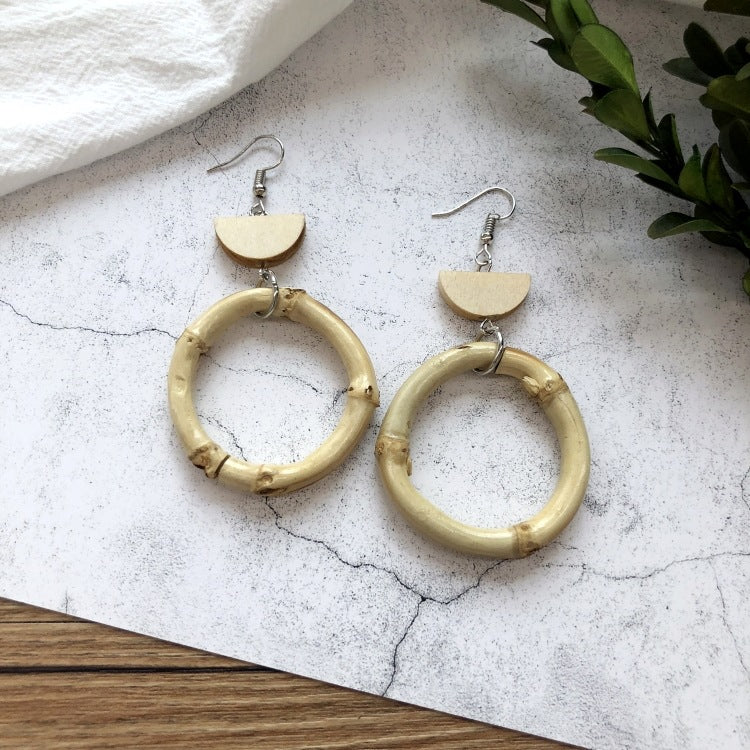 Hollow-Out Straw Beach Earrings — earrings, view 11