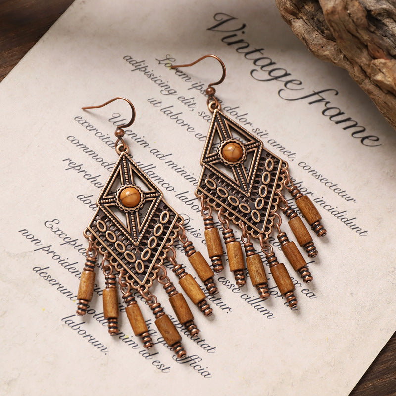Round Skeleton Drop Earrings — earrings, view 5