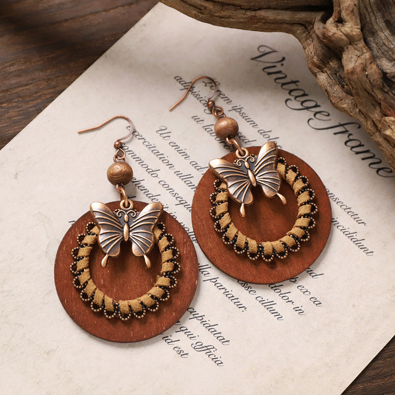 Round Skeleton Drop Earrings — earrings, view 7