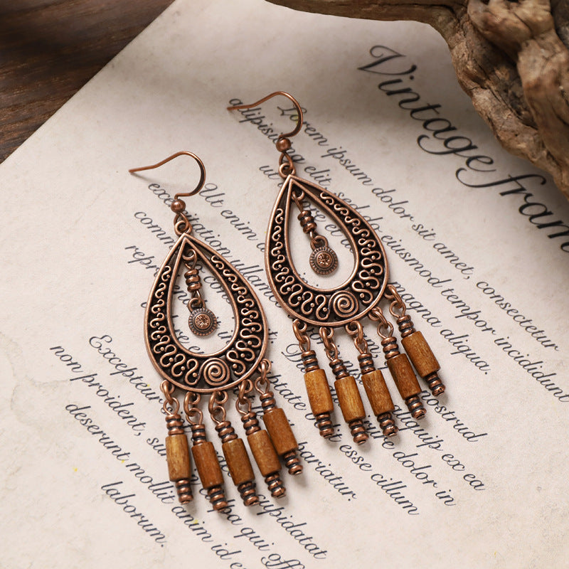 Round Skeleton Drop Earrings — earrings, view 8