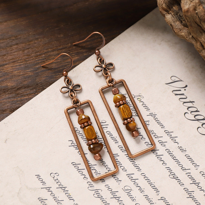 Round Skeleton Drop Earrings — earrings, view 10