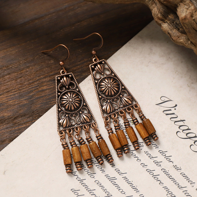 Round Skeleton Drop Earrings — earrings, view 11