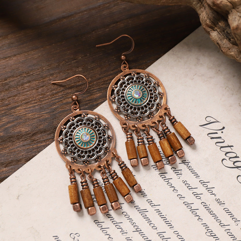 Round Skeleton Drop Earrings — earrings, view 13