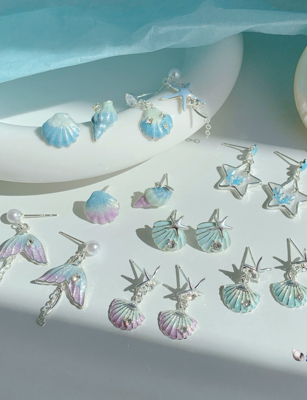 Sea Style Shell Stud Earrings — earrings