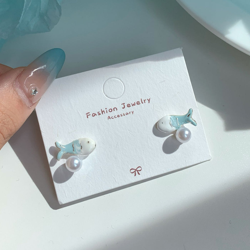 Sea Style Shell Stud Earrings — earrings, view 8