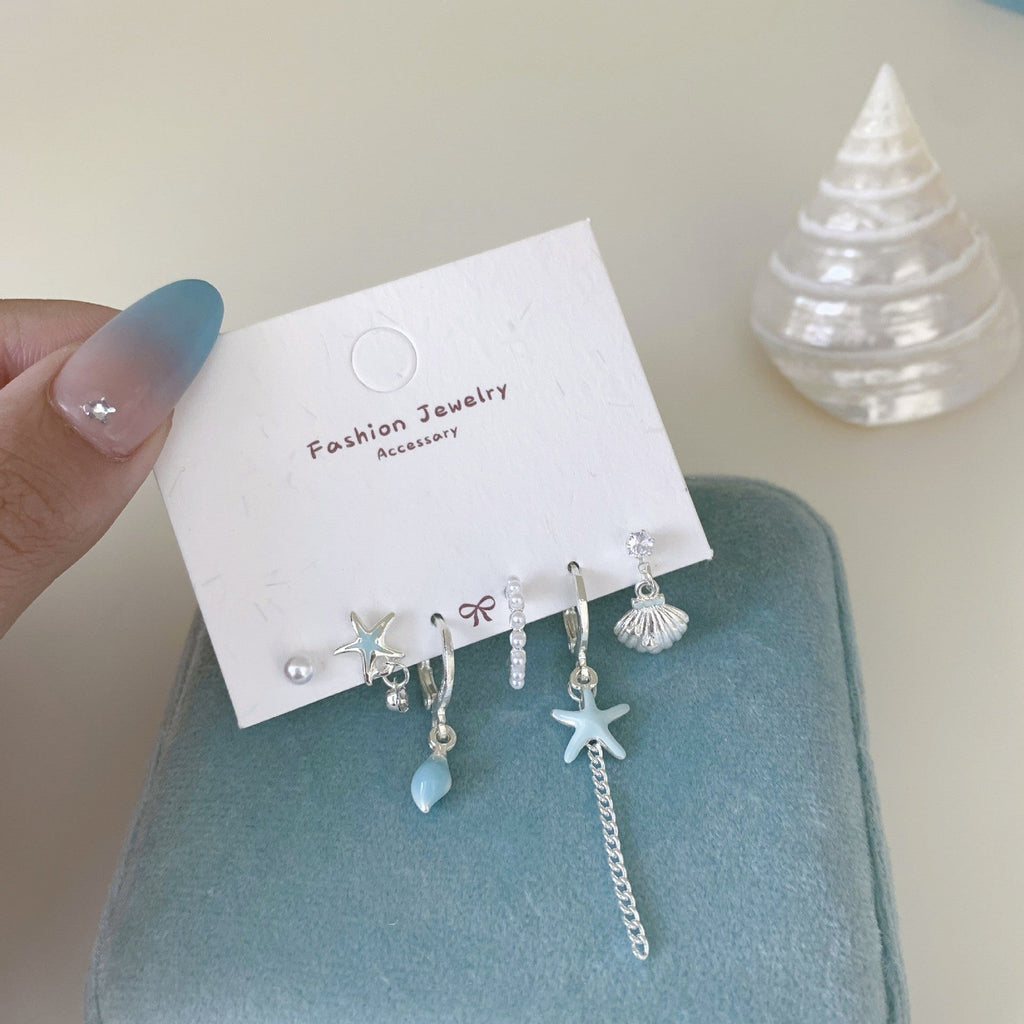 Sea Style Shell Stud Earrings — earrings, view 9