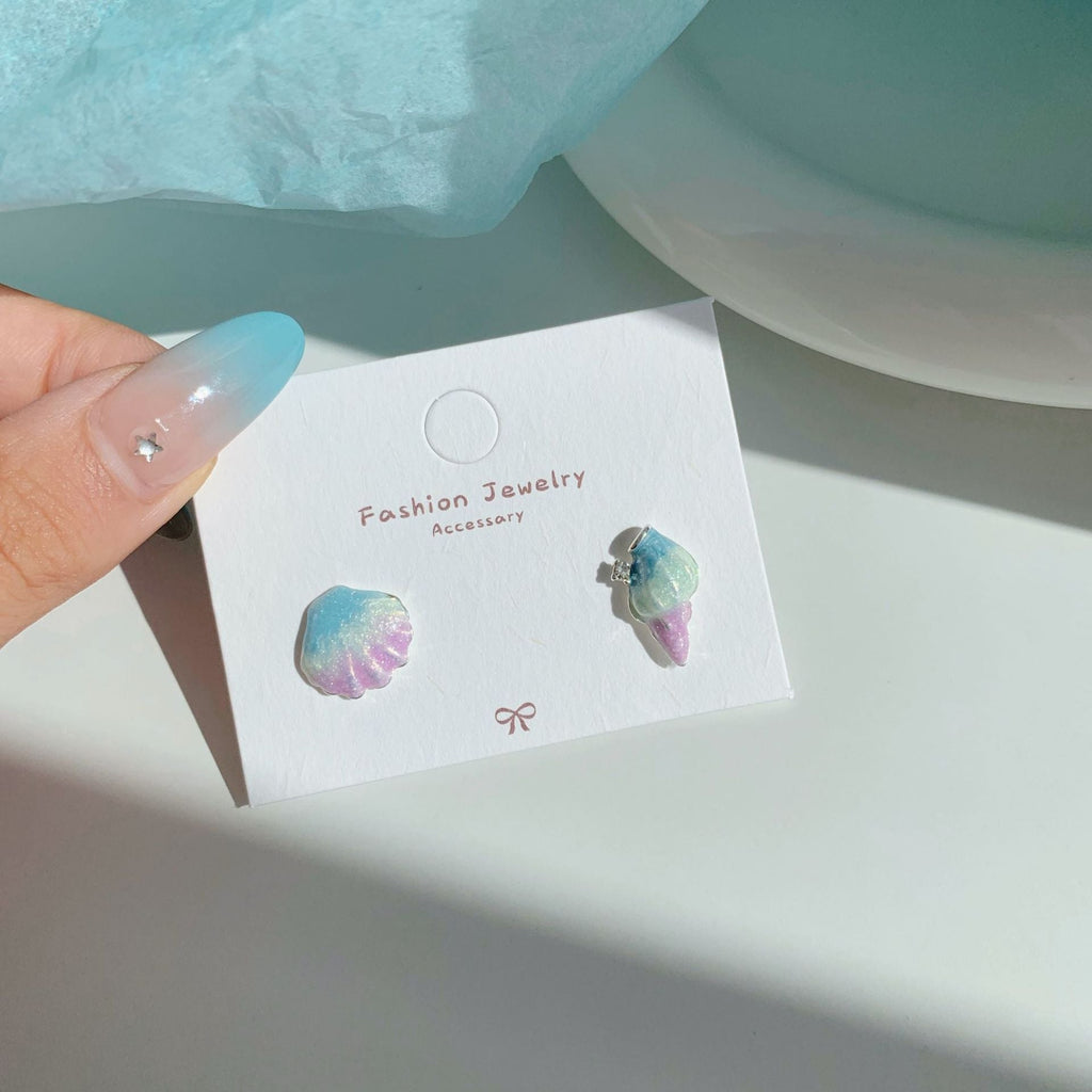 Sea Style Shell Stud Earrings — earrings, view 14