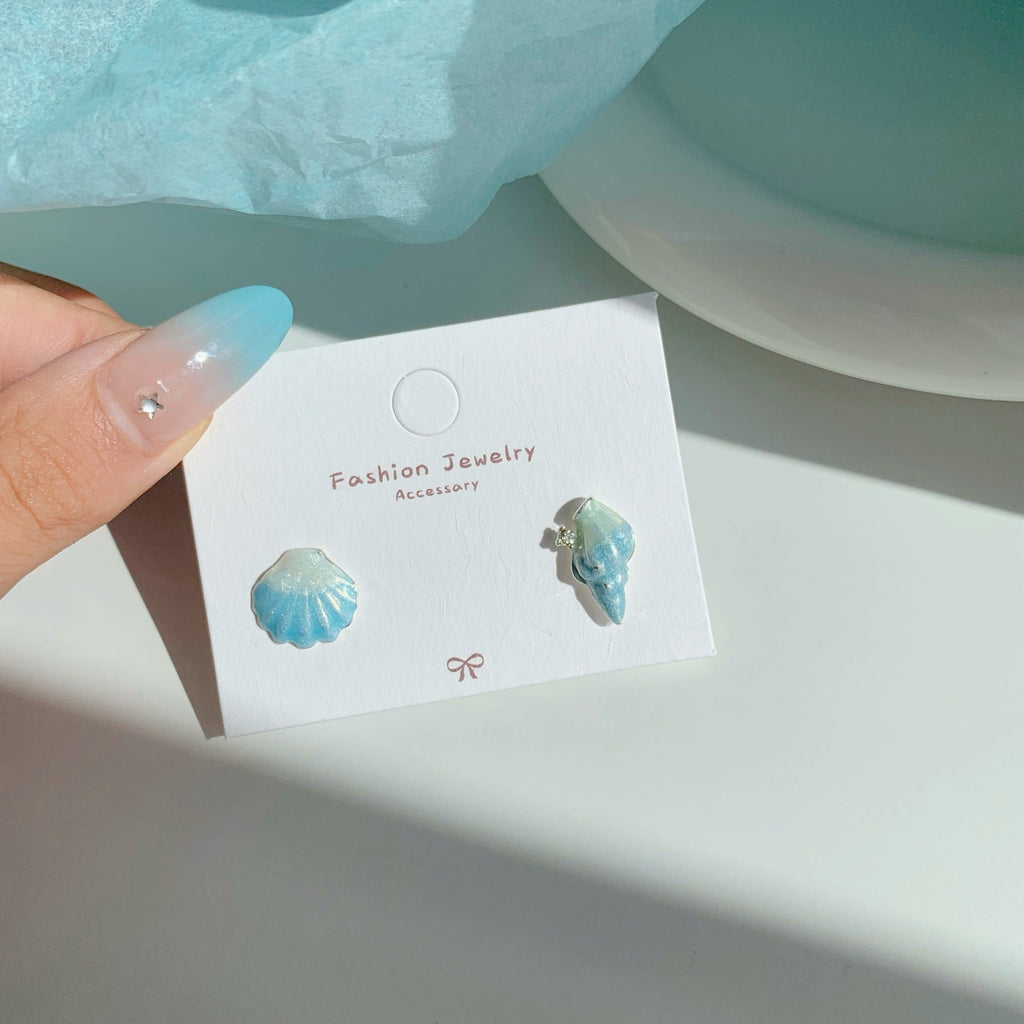 Sea Style Shell Stud Earrings — earrings, view 15