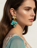 Boho Irregular Stone Tassel Earrings — earrings