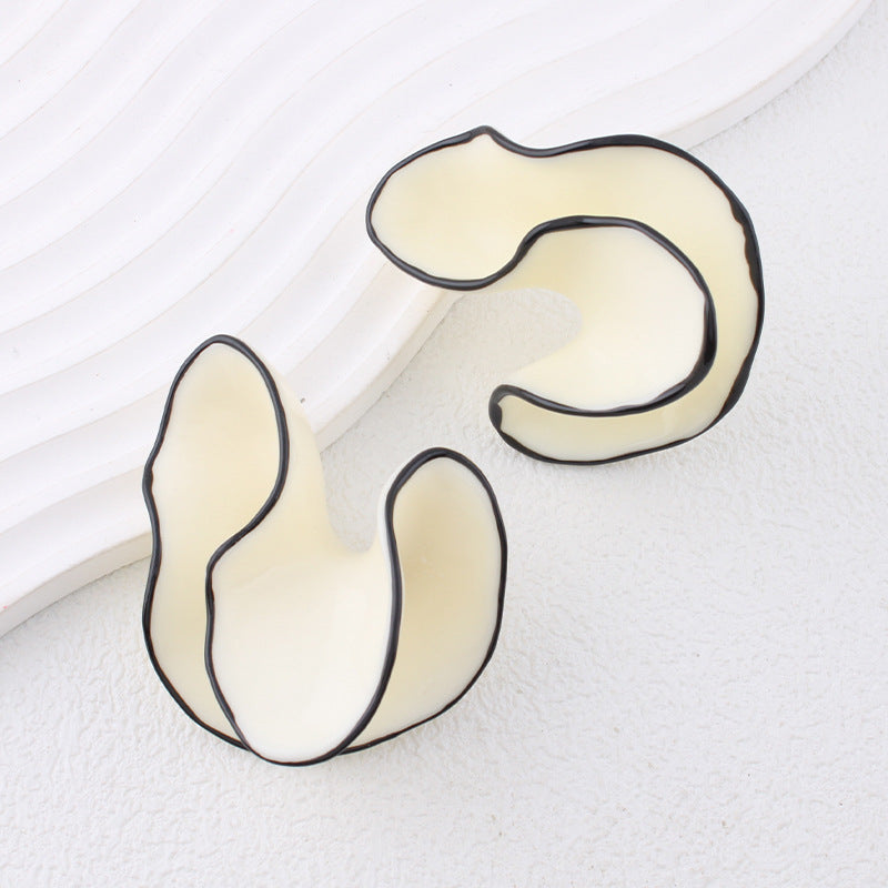 Irregular Floral Stud Earrings — earrings, view 3
