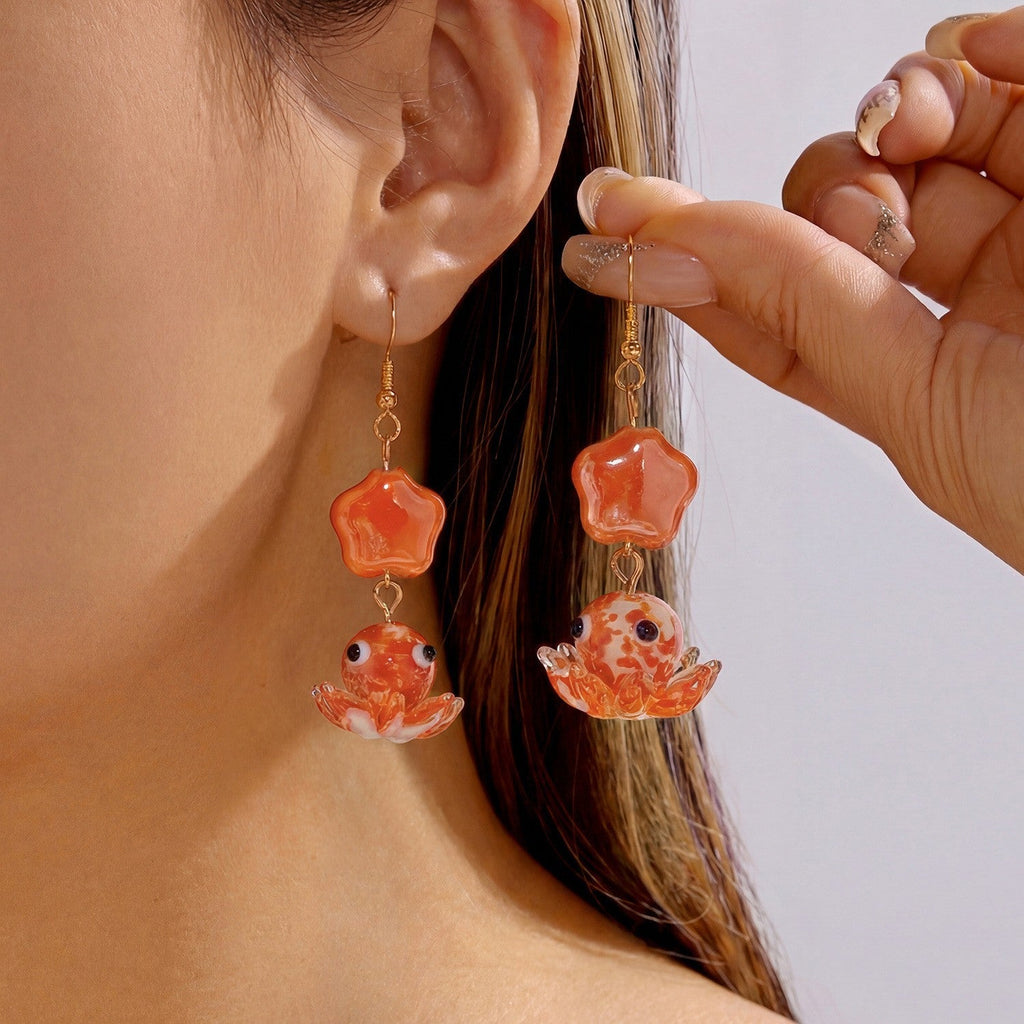 Starfish Tassel Drop Earrings — earrings, view 20