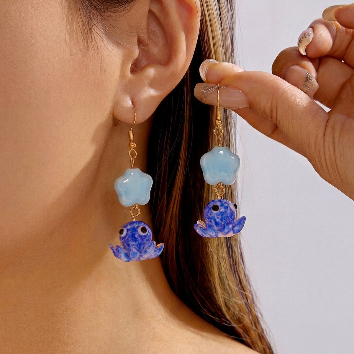 Starfish Tassel Drop Earrings — earrings, view 21