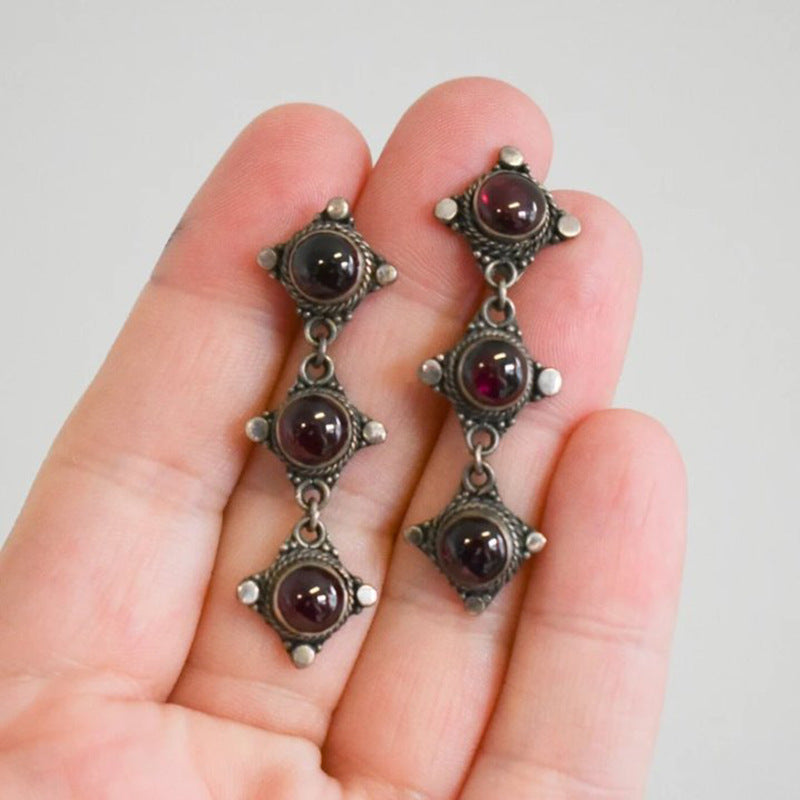 Geometric Cubic Zirconia Drop Earrings — earrings, view 5