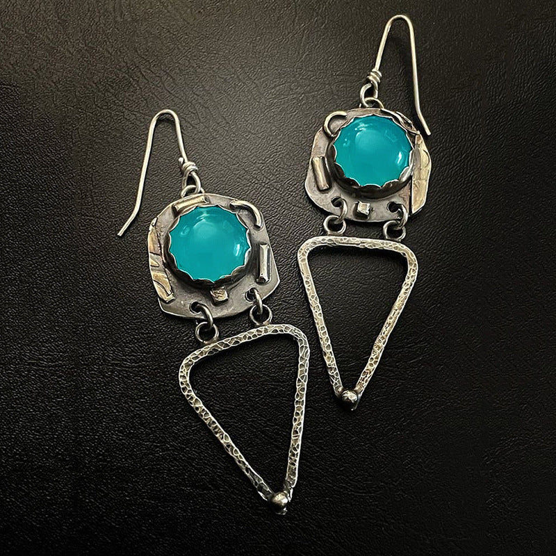 Geometric Cubic Zirconia Drop Earrings — earrings, view 10