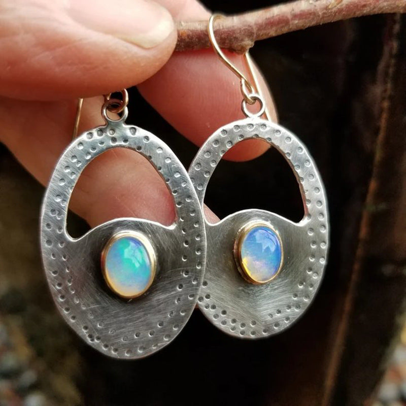 Geometric Cubic Zirconia Drop Earrings — earrings, view 11