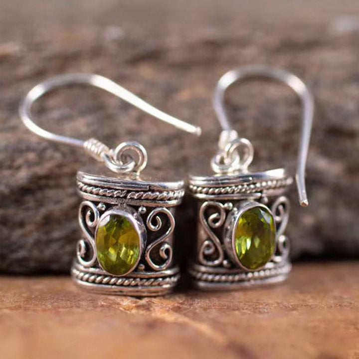 Geometric Cubic Zirconia Drop Earrings — earrings, view 16