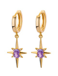 Star Pendant Stud Earrings — gold earrings