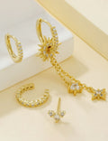 Starburst Rhinestone Dangle Earrings — earrings