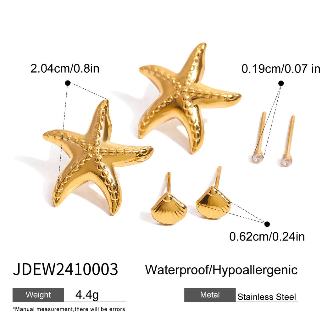 Sparkling Rhinestone Hoop Earrings — gold earrings, view 6