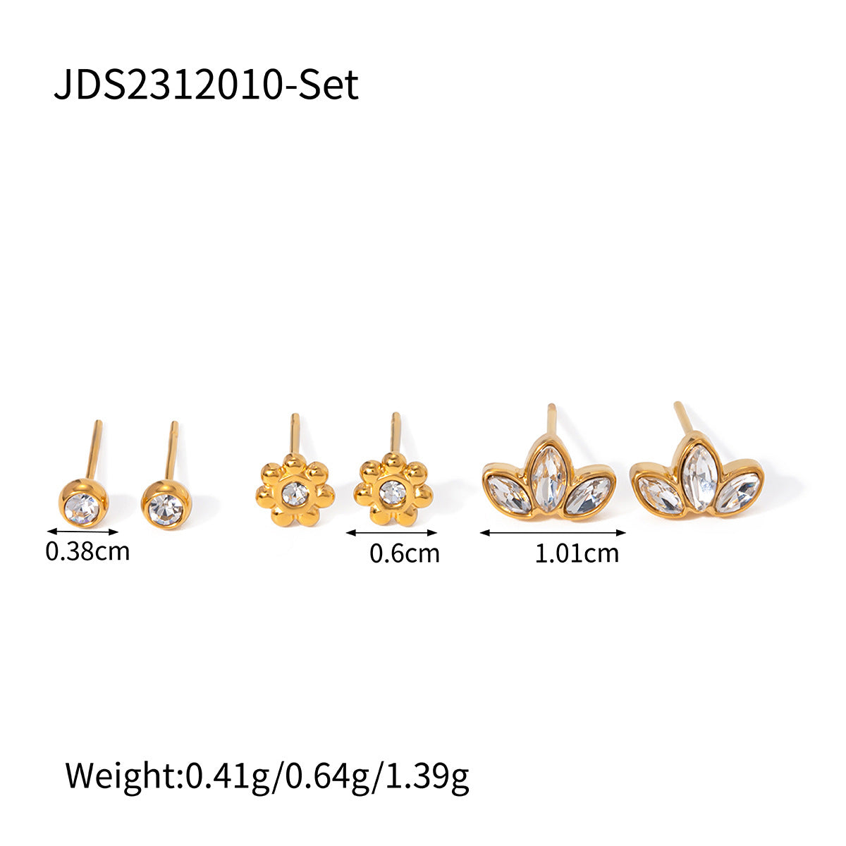 Sparkling Rhinestone Hoop Earrings — gold earrings, view 13
