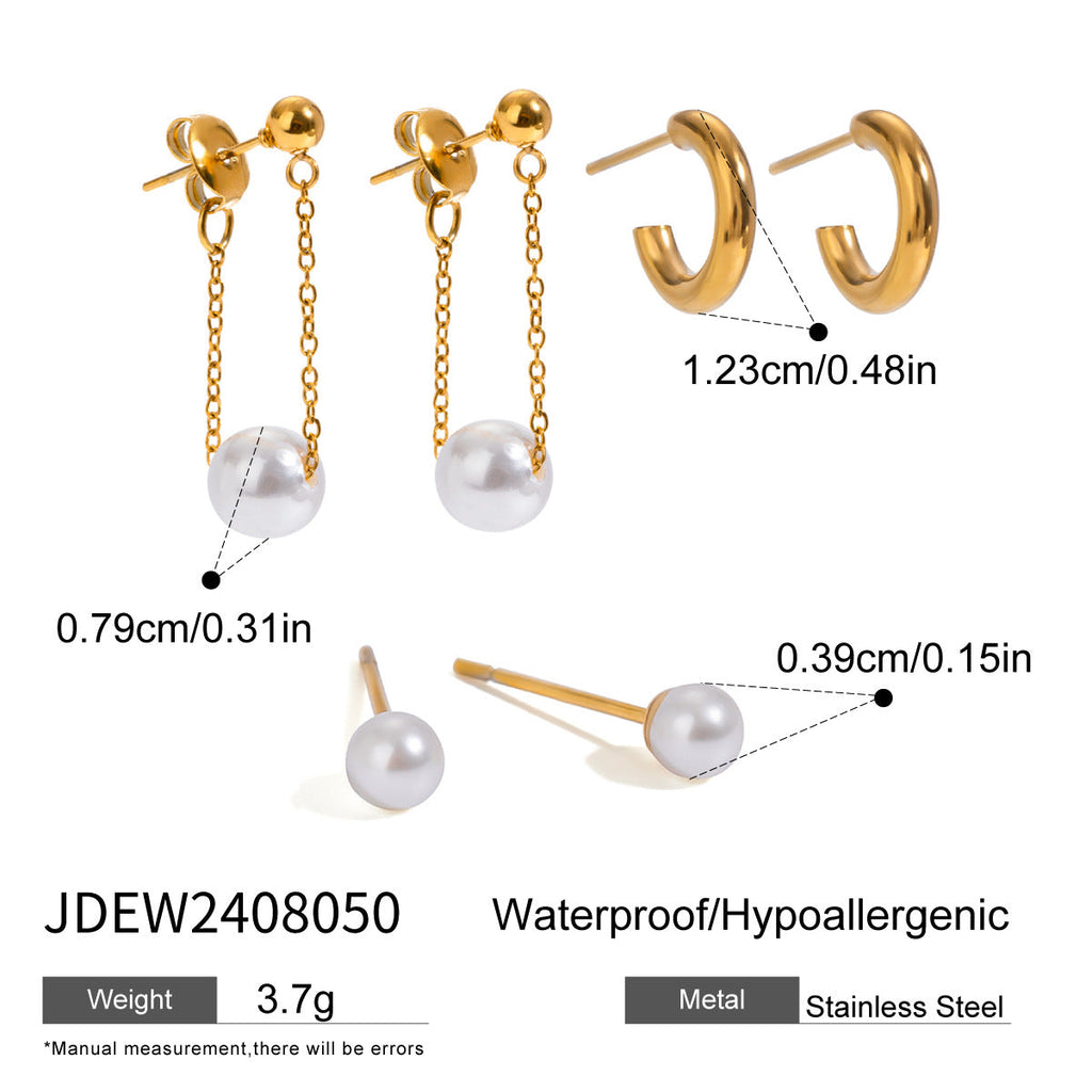 Sparkling Rhinestone Hoop Earrings — gold earrings, view 15