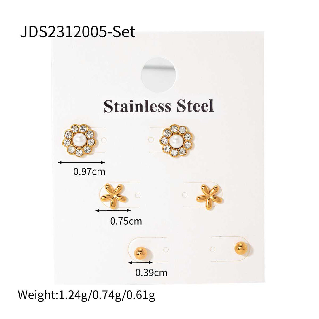 Sparkling Rhinestone Hoop Earrings — gold earrings, view 25