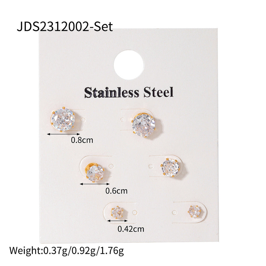 Sparkling Rhinestone Hoop Earrings — gold earrings, view 27