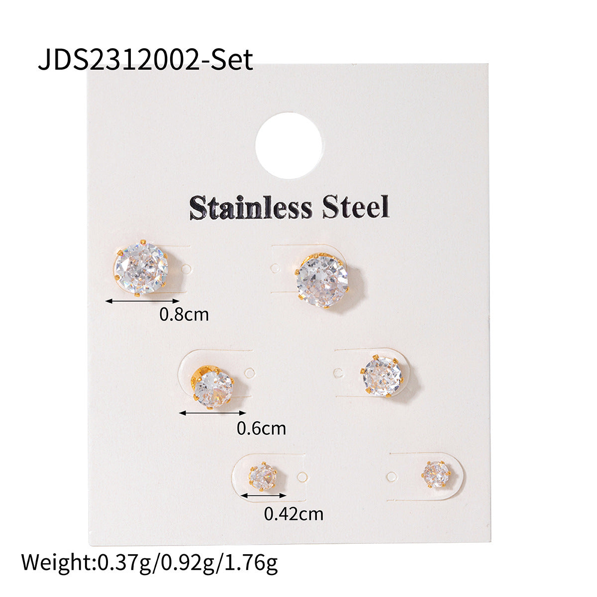 Sparkling Rhinestone Hoop Earrings — gold earrings, view 27