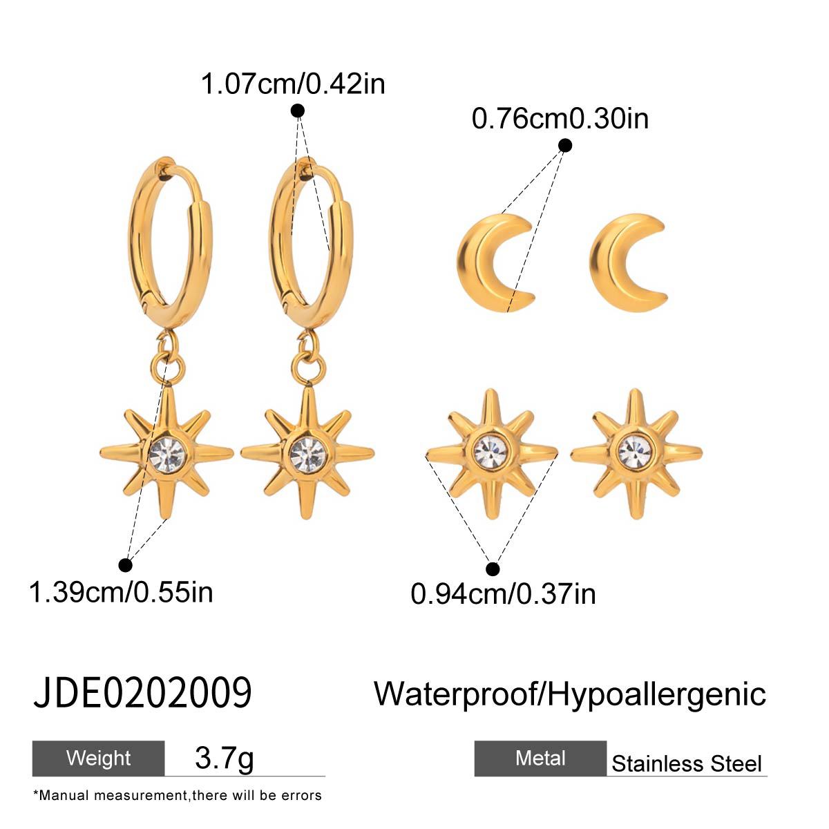 Sparkling Rhinestone Hoop Earrings — gold earrings, view 33