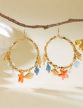 Starfish Enamel Dangle Earrings — earrings