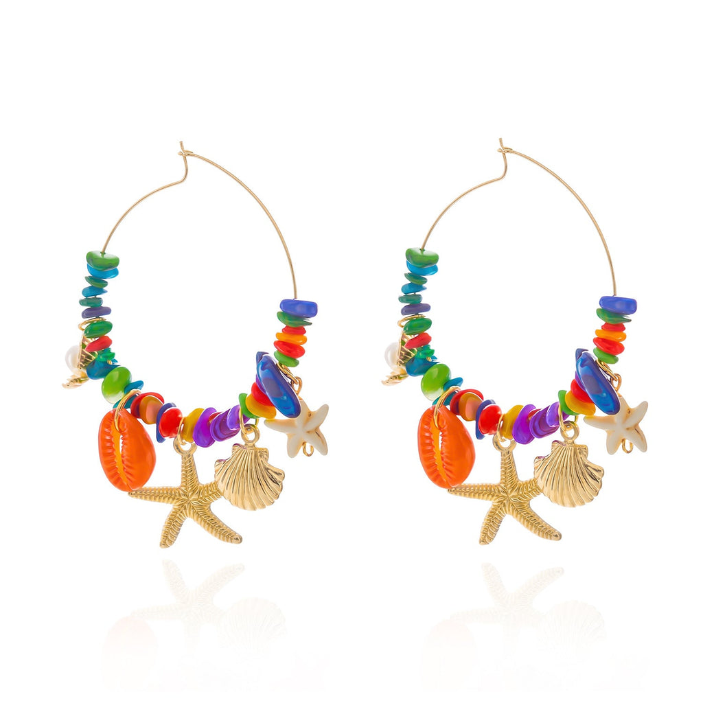 Starfish Enamel Dangle Earrings — earrings, view 5