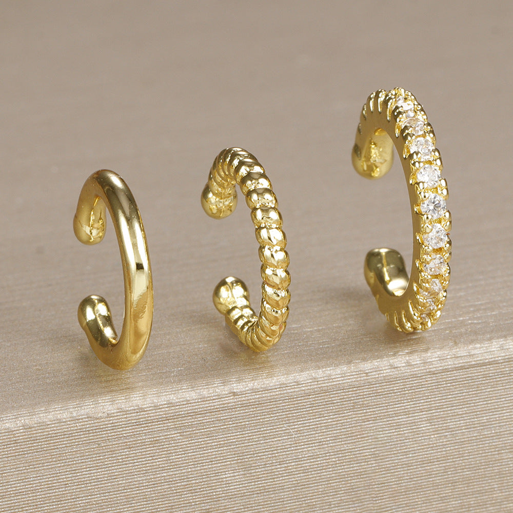 Twist C-Shape Clip Earrings — earrings, view 2