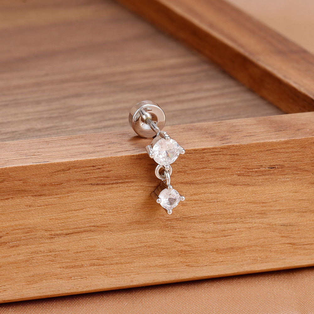 Sunflower Cubic Zirconia Stud Earrings — earrings, view 15