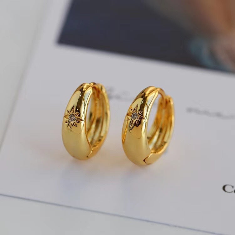 Cubic Zirconia Hoop Earrings — earrings, view 4