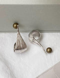 Electroplated Leaf Stud Earrings — earrings