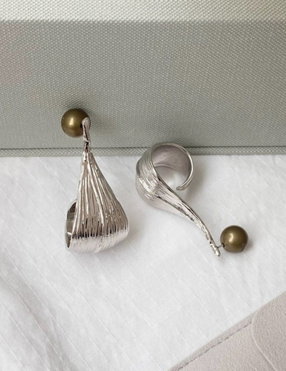 Electroplated Leaf Stud Earrings — earrings
