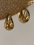 Gold-Plated Zirconia Hoop Earring — earrings