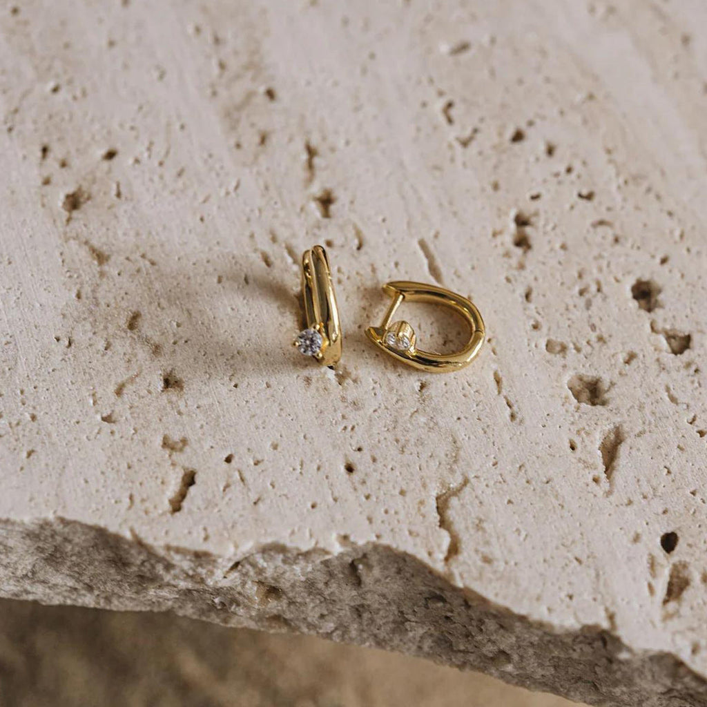 Rhinestone Stud Earrings — earrings, view 2